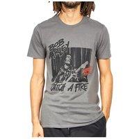 Bob Marley Men's Catch A Fire World Tour Cotton T-Shirt in Charcoal | Size: XL
