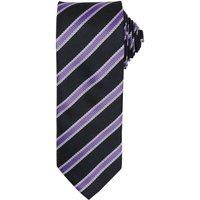 Premier Men's Waffle Stripe Formal Business Tie in True Black