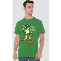 Avatar: The Last Airbender Men's Avatar The Last Airbender Toph Rock Slide T-Shirt, Kelly Green in Dark Green | Size: 2XL