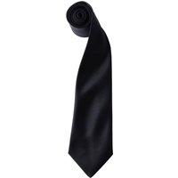 Premier Men's Plain Satin Tie (Narrow Blade) in Black