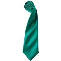 Premier Men's Plain Satin Tie (Narrow Blade) in Emerald