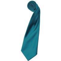 Premier Men's Plain Satin Tie (Narrow Blade) in Teal