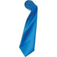 Premier Men's Plain Satin Tie (Narrow Blade) in Dark Blue