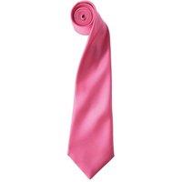 Premier Men's Plain Satin Tie (Narrow Blade) in Fuchsia