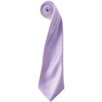 Premier Men's Plain Satin Tie (Narrow Blade) in Lilac