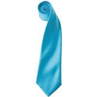 Premier Men's Plain Satin Tie (Narrow Blade) in Turquoise