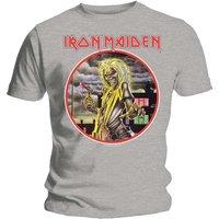 Iron Maiden Men's Killers Circle T-Shirt in Grey | Size: Small
