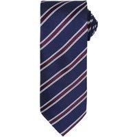 Premier Men's Stripe Waffle Tie in Navy