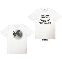 Post Malone Men's Spotlight 2023 Tour T-Shirt in White | Size: Large
