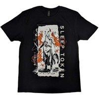 Sleep Token Men's Euclid Cotton T-Shirt in Black | Size: XL