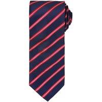 Premier Men's Sports Stripe Pattern Formal Work Tie in Navy