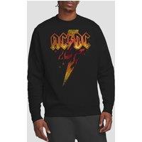 AC/DC Men's Fire Bolt Crew Sweatshirt, Black | Size: XL