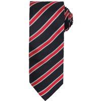 Premier Men's Stripe Waffle Tie in Black