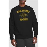 Star Trek Men's Defiant Athletic Crew Sweatshirt, Black | Size: Small