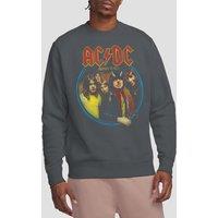 AC/DC Men's Highway To Hell Crew Sweatshirt, Charcoal | Size: Small