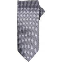 Premier Men's Puppy Tooth Formal Work Tie in Silver