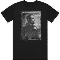 Liam Gallagher Men's Monochrome Cotton T-Shirt in Black | Size: Medium
