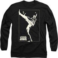 David Bowie Men's The Man Cover Long Sleeve T-Shirt, Black | Size: Small