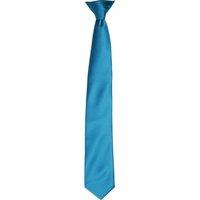 Premier Men's Colours Satin Clip Tie in Teal