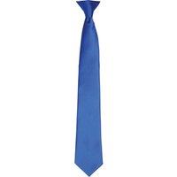 Premier Men's Colours Satin Clip Tie in Royal