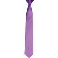 Premier Men's Colours Satin Clip Tie in Violet
