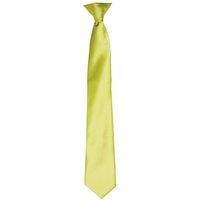Premier Men's Colours Satin Clip Tie in Lime