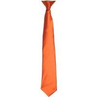 Premier Men's Colours Satin Clip Tie in Orange