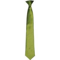 Premier Men's Colours Satin Clip Tie in Green