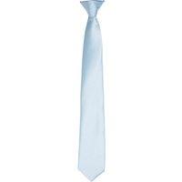 Premier Men's Colours Satin Clip Tie in Light Blue