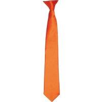 Premier Men's Colours Satin Clip Tie in Terracotta