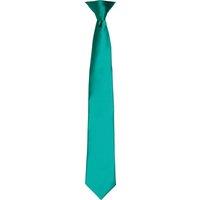 Premier Men's Colours Satin Clip Tie in Emerald