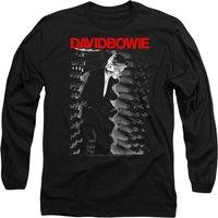David Bowie Men's Station To Station Long Sleeve T-Shirt, Black | Size: Large