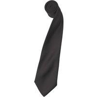 Premier Men's Plain Satin Tie (Narrow Blade) Pack of 2 in Dark Grey