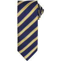 Premier Men's Stripe Waffle Tie in Navy
