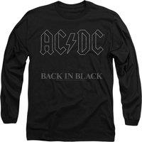 AC/DC Men's ACDC Back in Black Long Sleeve T-Shirt, Black | Size: 2XL