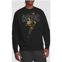 AC/DC Men's Camo Bolt Crew Sweatshirt, Black | Size: Small