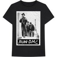 Run DMC Women's Paris Photograph Cotton T-Shirt in Black | Size: Large