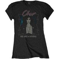 Cher Women's Cotton T-Shirt in Black | Size: 4XL