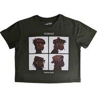Gorillaz Women's Demon Days Crop Top in Green | Size: Large