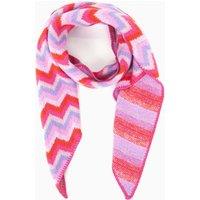 Sarta Women's Pink Lilac Heavyweight Winter Scarf Zig Zag