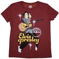 Sun Records Women's Elvis Presley Mic T-Shirt in Red | Size: Small