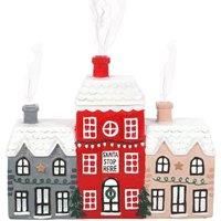 Something Different Village Christmas Incense Cone Holder in Dark Pink