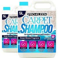 ProKleen Carpet Cleaning Shampoo Odour Remover Ocean Breeze Fragrance 2 x 5L in White