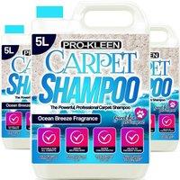 ProKleen Carpet Cleaning Shampoo Odour Remover Ocean Breeze Fragrance 3 x 5L in White