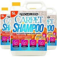 ProKleen Carpet Cleaning Shampoo Odour Remover Citrus Fragrance 3 x 5L in White
