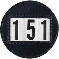 Hy Leather Circular Horse Dressage Number Holder in Black