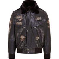 Infinity Leather Men's Leather US Air Force Bomber Jacket- Lieksa in Black | Size: XS