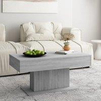 Berkfield Home Coffee Table Grey Sonoma 96x50x45 cm Engineered Wood | Size: 96 x 50 x 45 cm