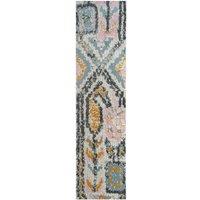 Kukoon Runner Rug Pastel Pink Tribal Pattern Long Hallway Rugs | Size: 60 cm x 240 cm