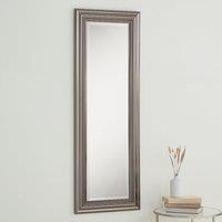 Yearn Mirrors Yearn Dark Chrome Wall Mirror 128.5x45cm in Metallics | Size: 128.5x45 cm